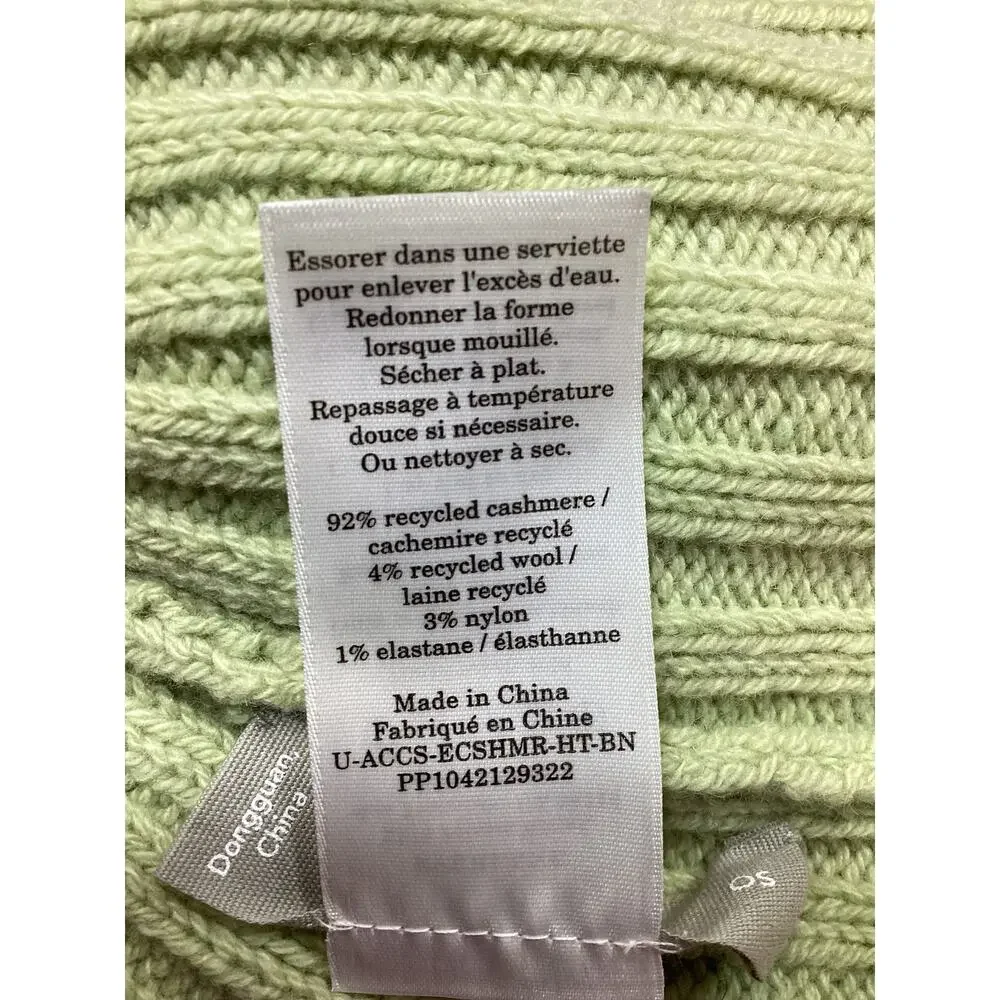 Everlane Cozy Seafoam Green Cashmere Beanie Hat - Picture 5 of 5